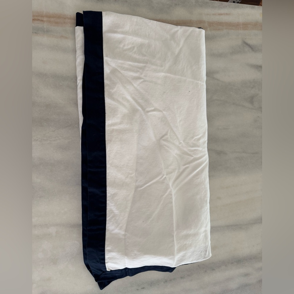 Serena & Lily crib skirt navy cotton